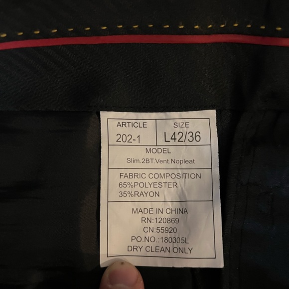 Renoir charcoal suit.  Only worn 3 times - like new. - Picture 9 of 11